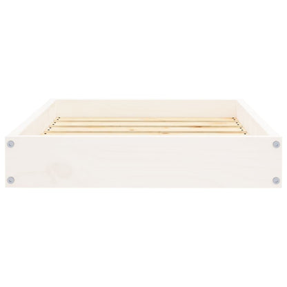 vidaXL Dog Bed White 24.2"x19.3"x3.5" Solid Wood Pine - USA Pets