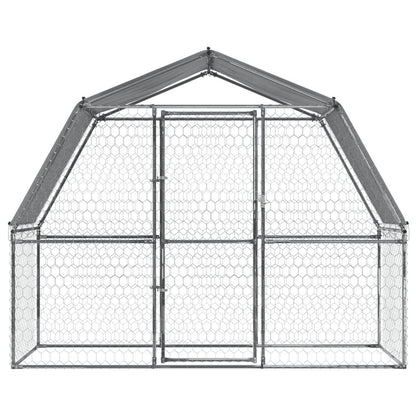 vidaXL Dog Cages with Roof and Door Silver Galvanized Steel - USA Pets