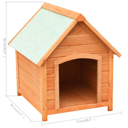 vidaXL Dog House Solid Pine & Fir Wood 28.3"x33.5"x32.3" - USA Pets