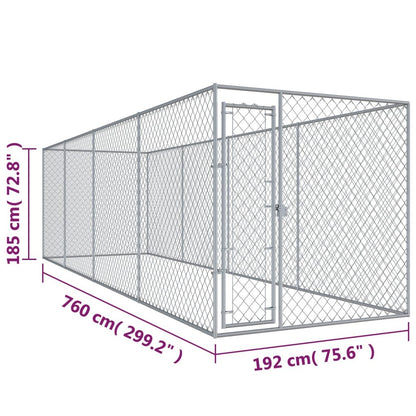 vidaXL Outdoor Dog Kennel 299.2"x75.6"x72.8" - USA Pets