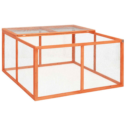 vidaXL Rabbit Hutch 48.8"x47.2"x23.6" Solid Firwood - USA Pets