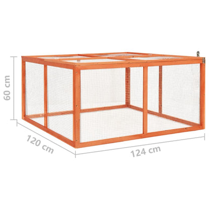 vidaXL Rabbit Hutch 48.8"x47.2"x23.6" Solid Firwood - USA Pets