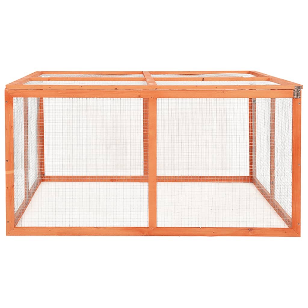 vidaXL Rabbit Hutch 48.8"x47.2"x23.6" Solid Firwood - USA Pets