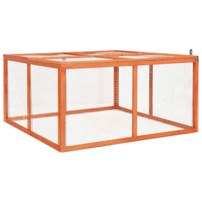 vidaXL Rabbit Hutch 48.8"x47.2"x23.6" Solid Firwood - USA Pets