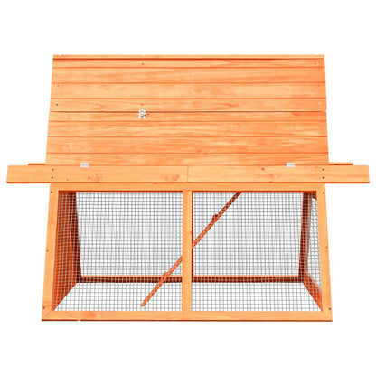 vidaXL Rabbit Hutch Solid Pine & Fir Wood 59.8"x50.4"x42.5" - USA Pets