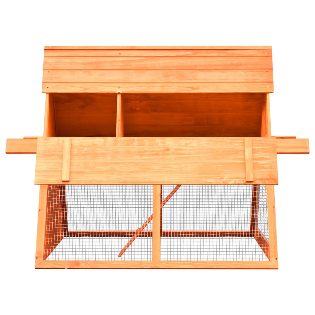 vidaXL Rabbit Hutch Solid Pine & Fir Wood 59.8"x50.4"x42.5" - USA Pets