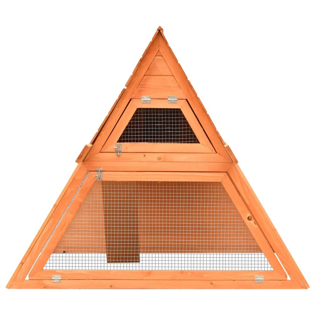 vidaXL Rabbit Hutch Solid Pine & Fir Wood 59.8"x50.4"x42.5" - USA Pets